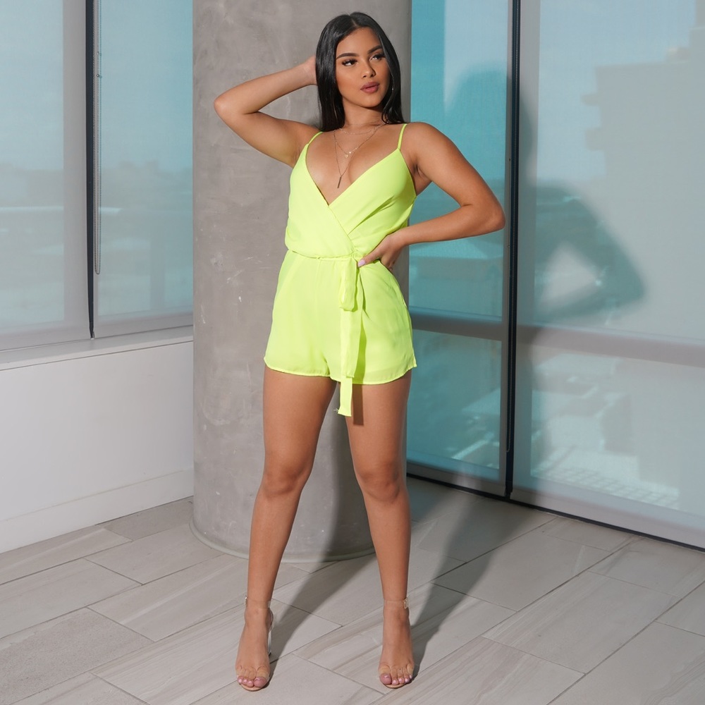 Neon Yellow Romper - Picture 4 of 6